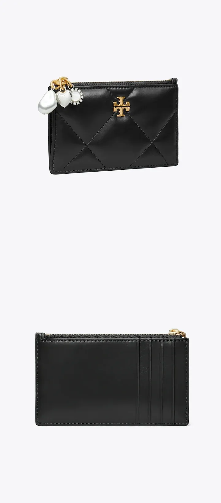 Kira Diamond Quilt Charm Zip Card Case 상세 1