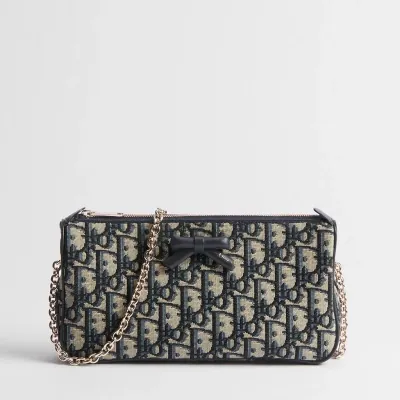 Dior Oblique 보우 체인 파우치