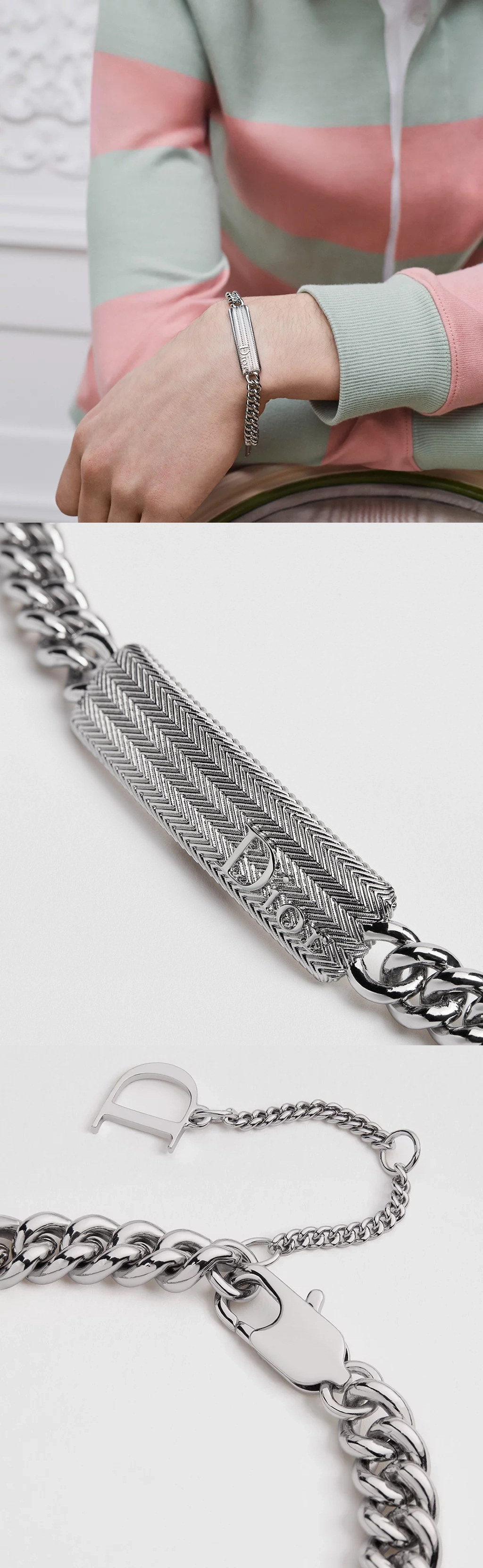 디올 길로셰 체인 링크 팔찌 상세 1